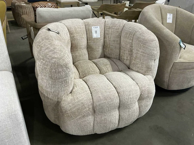 Rivièra maison arosa swivel armchair fauteuil - afbeelding 4 van  5