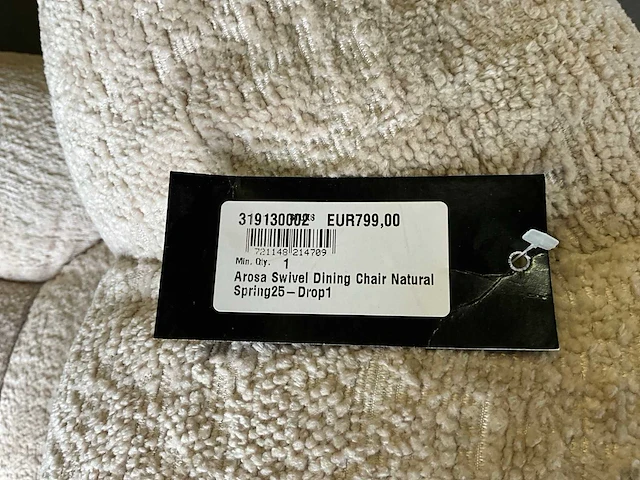 Riviera maison arosa verrijdbare fauteuil (2x) - afbeelding 3 van  11