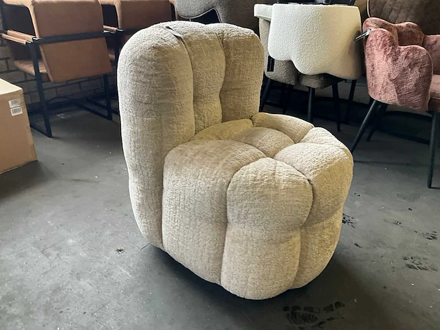 Riviera maison arosa verrijdbare fauteuil (2x) - afbeelding 6 van  11