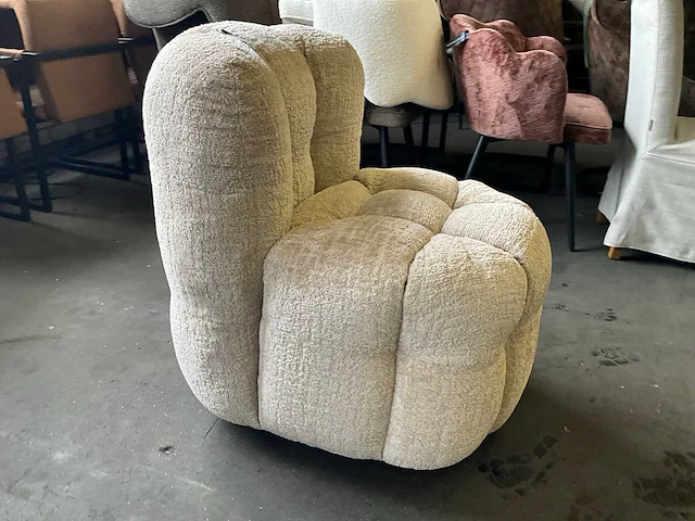 Riviera maison arosa verrijdbare fauteuil (2x) - afbeelding 7 van  11