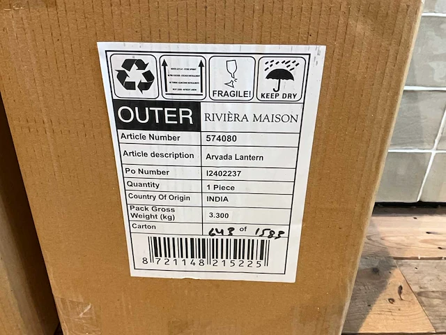 Rivièra maison arvada lantern windlicht (5x) - afbeelding 3 van  5