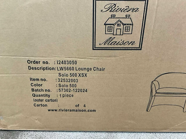 Rivièra maison cadiz loungestoel (2x) - afbeelding 3 van  3