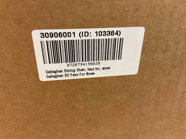 Rivièra maison callaghan faux fur eetkamerstoel - afbeelding 7 van  7