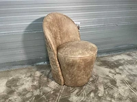 Rivièra maison camel xsx verrijdbare eetkamerstoel (4x) - afbeelding 3 van  9