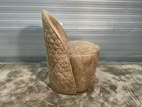 Rivièra maison camel xsx verrijdbare eetkamerstoel (4x) - afbeelding 4 van  9