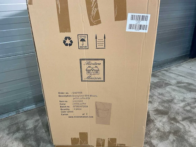 Rivièra maison coffee xsx verrijdbare eetkamerstoel (2x) - afbeelding 9 van  9