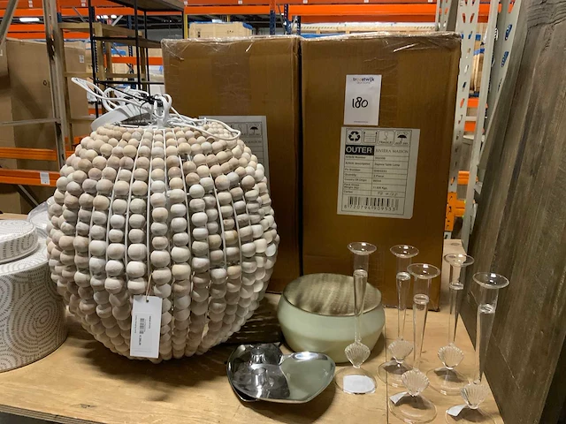 Rivièra maison daphne tafellamp en hanglamp (5x) - afbeelding 3 van  5