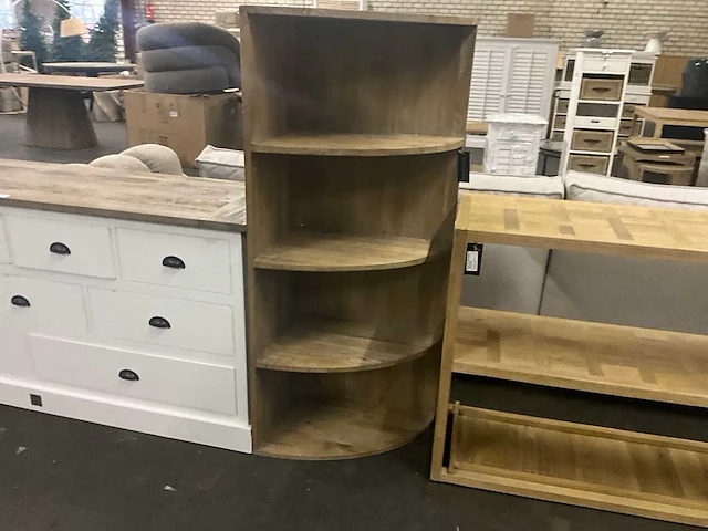 Riviera maison del rey boekenkast hoekmodel - afbeelding 2 van  5