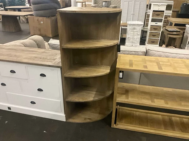 Riviera maison del rey boekenkast hoekmodel - afbeelding 3 van  5