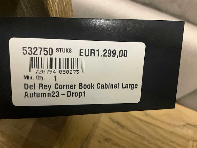 Riviera maison del rey boekenkast hoekmodel - afbeelding 5 van  5