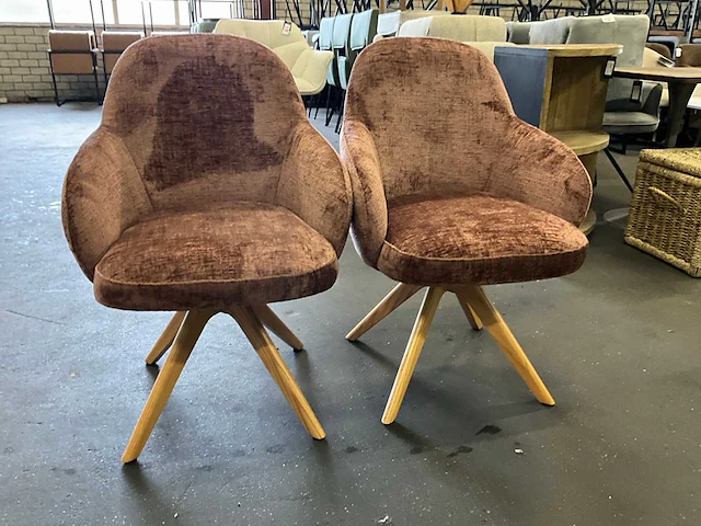 Riviera maison draaibare eetkamerstoel (2x) - afbeelding 1 van  10