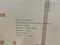 Rivièra maison driftwood eetkamertafel 160 cm - afbeelding 6 van  7
