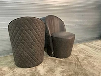 Rivièra maison espresso xsx eetkamerstoel met wielen (2x) - afbeelding 7 van  12