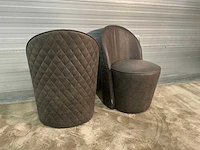 Rivièra maison espresso xsx eetkamerstoel met wielen (2x) - afbeelding 8 van  12