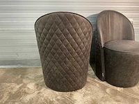Rivièra maison espresso xsx eetkamerstoel met wielen (2x) - afbeelding 9 van  12