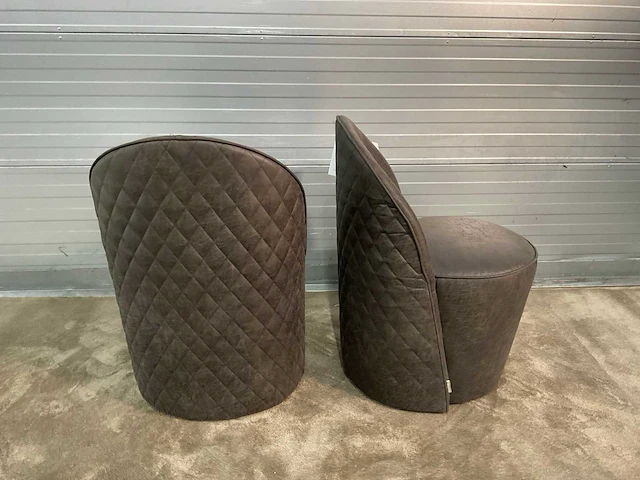 Rivièra maison espresso xsx eetkamerstoel met wielen (2x) - afbeelding 2 van  12