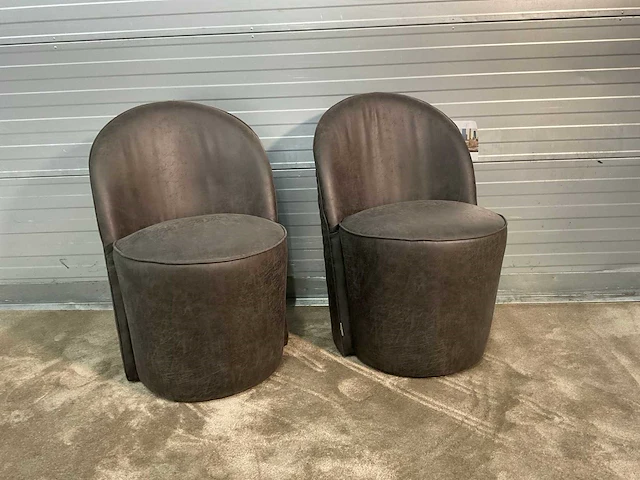 Rivièra maison espresso xsx eetkamerstoel met wielen (2x) - afbeelding 1 van  12