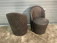 Rivièra maison espresso xsx eetkamerstoel met wielen (2x) - afbeelding 10 van  12
