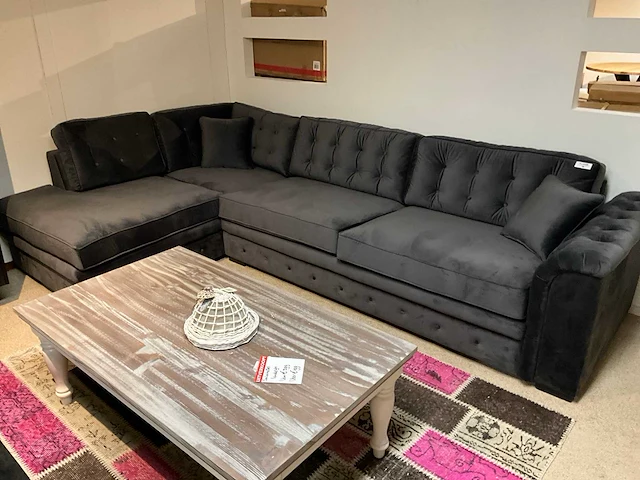 Riviera maison gecapitoneerde loungebank - afbeelding 1 van  9