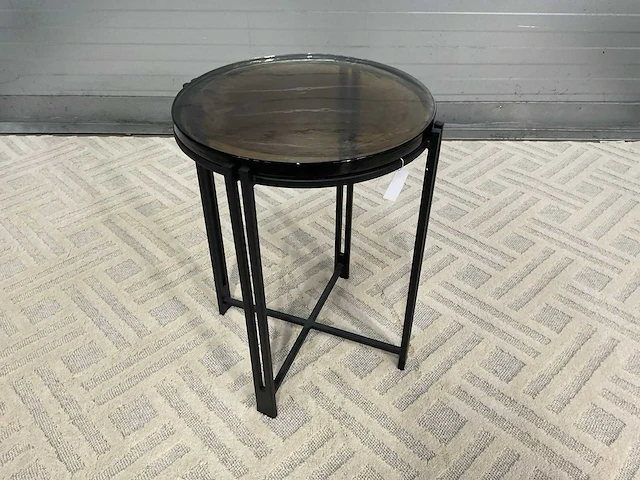 Rivièra maison glazen bijzettafel - afbeelding 3 van  9