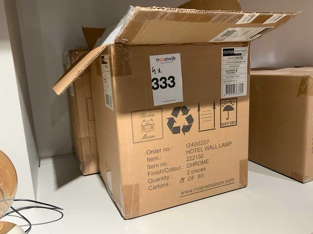 Rivièra maison hotel wall lamp wandlamp (4x) - afbeelding 3 van  3