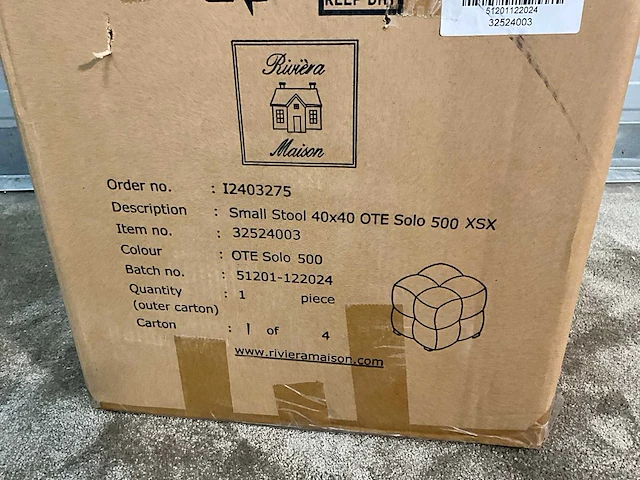 Rivièra maison ote solo poef - afbeelding 9 van  9