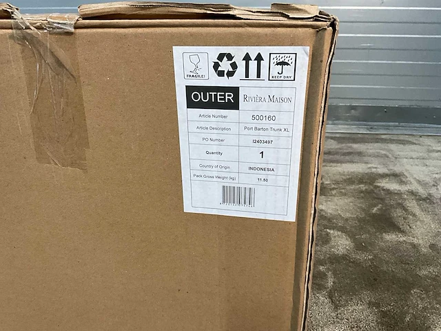 Rivièra maison port barton xl rieten kist - afbeelding 6 van  6