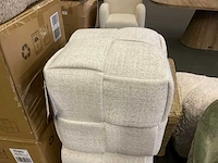 Rivièra maison qbic poef/voetenbankje - afbeelding 3 van  7