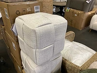 Rivièra maison qbic poef/voetenbankje - afbeelding 4 van  7