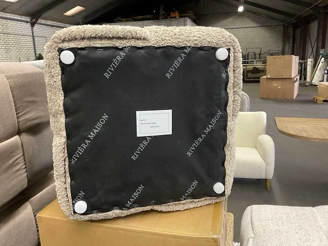 Rivièra maison qbic poef/voetenbankje - afbeelding 7 van  9