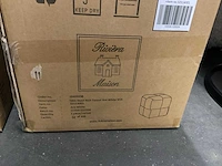Rivièra maison qbic poef/voetenbankje - afbeelding 7 van  7