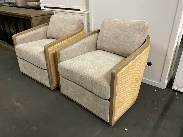 Rivièra maison rattan draaibare fauteuil (2x) - afbeelding 1 van  11