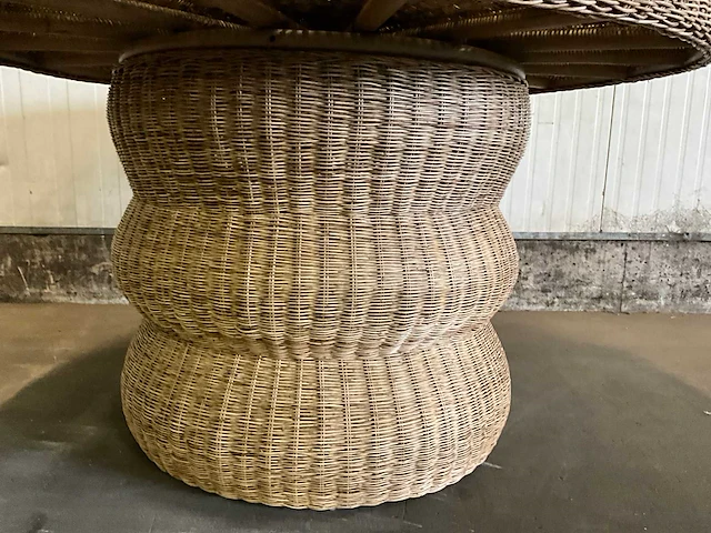 Riviera maison rieten eetkamertafel - afbeelding 6 van  6