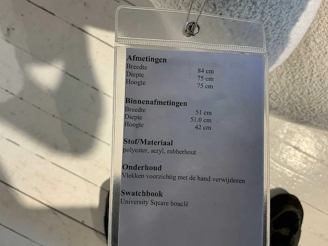 Rivièra maison san remo boucle fauteuil - afbeelding 5 van  5