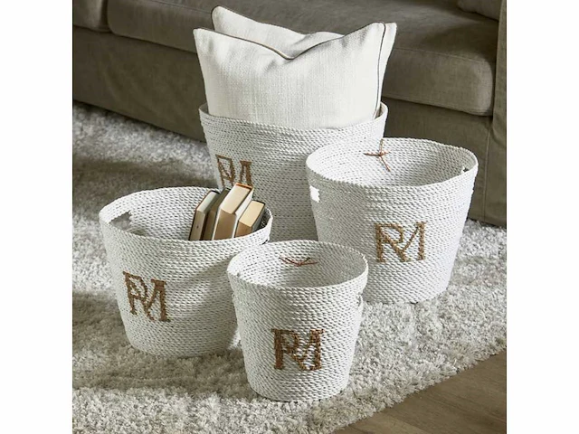 Rivièra maison set van 4 rieten manden - afbeelding 1 van  1
