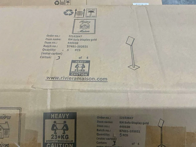 Rivièra maison sofa gold winkeldisplay (5x) - afbeelding 2 van  4