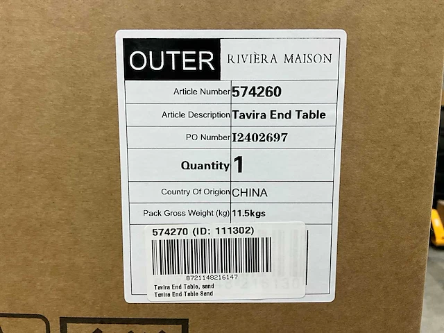 Rivièra maison tavira bijzettafel - afbeelding 6 van  6