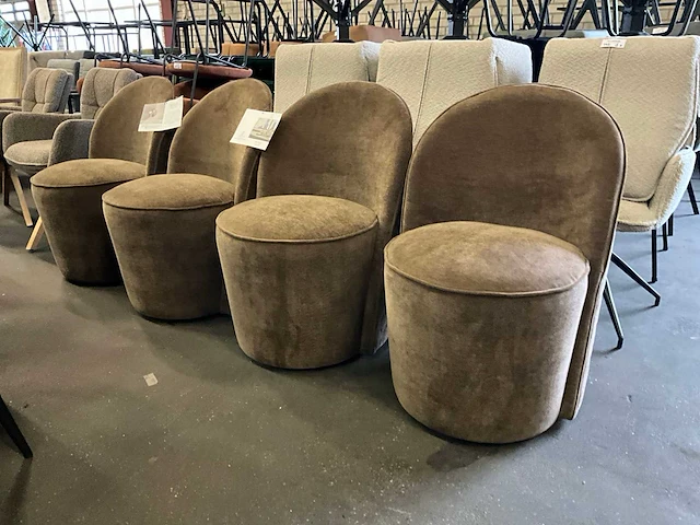 Riviera maison verrijdbare eetkamerstoel (4x) - afbeelding 1 van  7