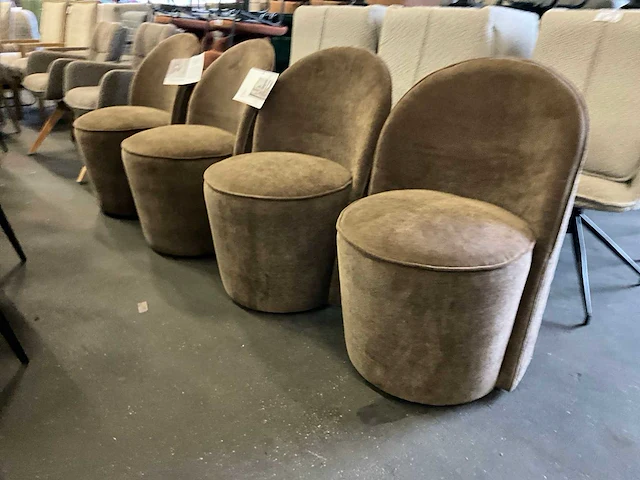 Riviera maison verrijdbare eetkamerstoel (4x) - afbeelding 2 van  7