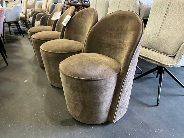 Riviera maison verrijdbare eetkamerstoel (4x) - afbeelding 3 van  7