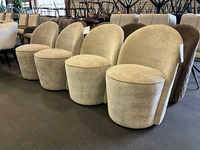 Riviera maison verrijdbare eetkamerstoel (4x) - afbeelding 1 van  7