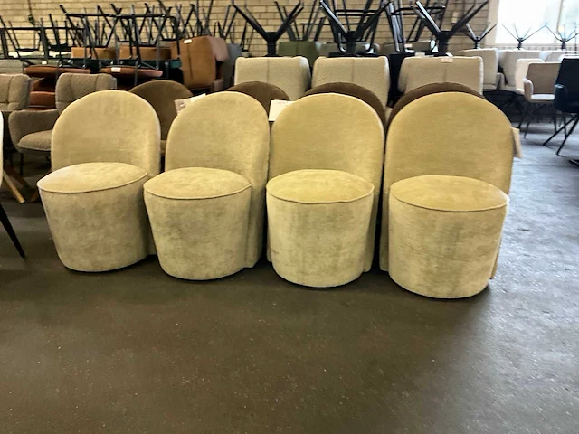 Riviera maison verrijdbare eetkamerstoel (4x) - afbeelding 3 van  7