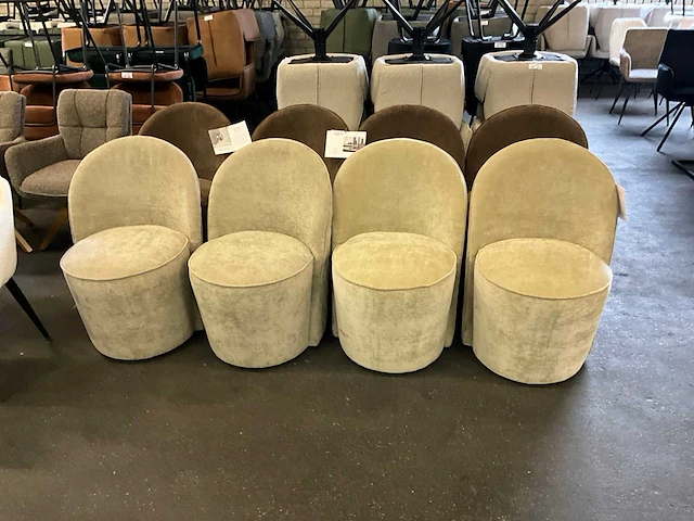 Riviera maison verrijdbare eetkamerstoel (4x) - afbeelding 4 van  7