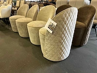 Riviera maison verrijdbare eetkamerstoel (4x) - afbeelding 5 van  7