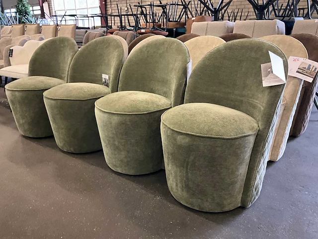 Riviera maison verrijdbare eetkamerstoel (4x) - afbeelding 1 van  8