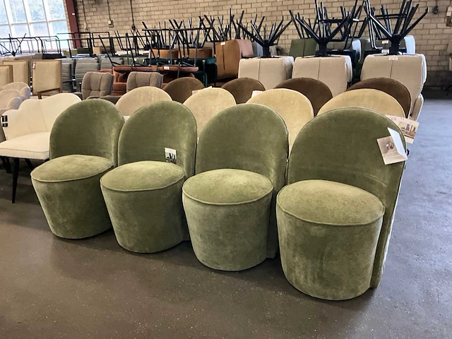 Riviera maison verrijdbare eetkamerstoel (4x) - afbeelding 2 van  8