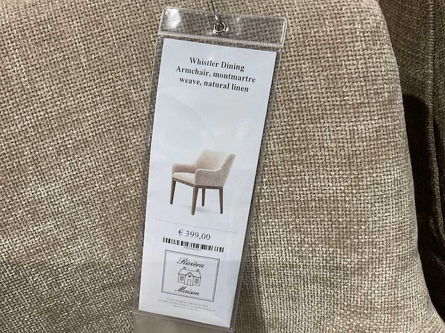 Rivièra maison whistler montmartre weave eetkamerstoel (2x) - afbeelding 6 van  7