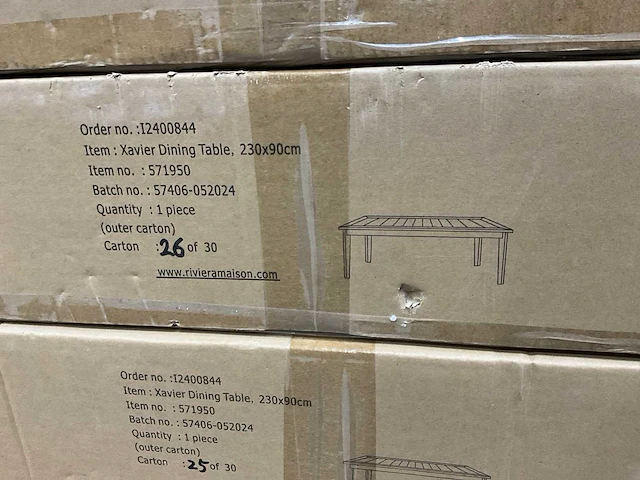 Rivièra maison xavier eetkamertafel 230cm - afbeelding 6 van  8