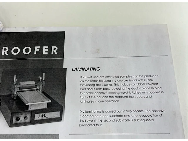 Rk print coat instruments k proefdruk laminator - afbeelding 7 van  7
