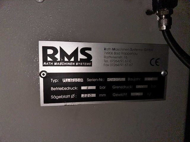 Rms - 2001 - ms 120000 - radiaalafkortzaagmachine - afbeelding 13 van  20